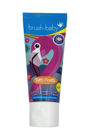 BRUSH-BABY FLAMING 50 ml - pasta do mycia zębów dla dzieci 3+, owocowa